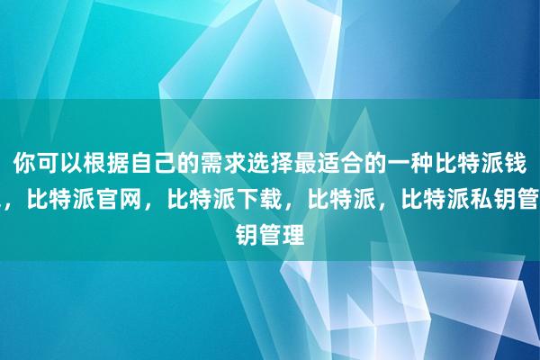 你可以根据自己的需求选择最适合的一种比特派钱包，比特派官网，比特派下载，比特派，比特派私钥管理