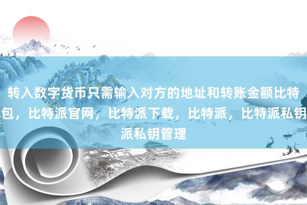 转入数字货币只需输入对方的地址和转账金额比特派钱包，比特派官网，比特派下载，比特派，比特派私钥管理