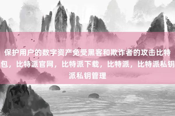 保护用户的数字资产免受黑客和欺诈者的攻击比特派钱包，比特派官网，比特派下载，比特派，比特派私钥管理