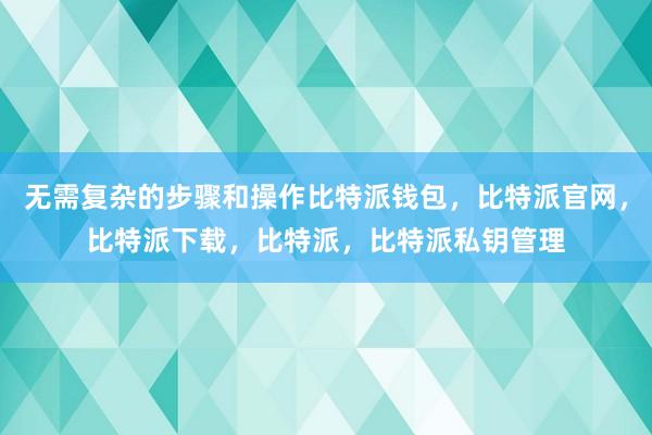 无需复杂的步骤和操作比特派钱包，比特派官网，比特派下载，比特派，比特派私钥管理