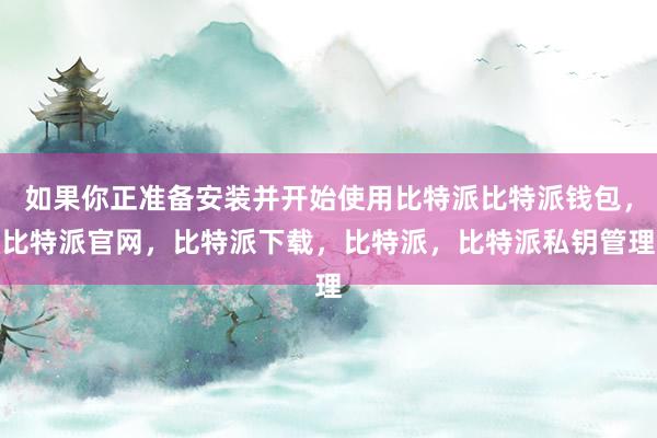 如果你正准备安装并开始使用比特派比特派钱包，比特派官网，比特派下载，比特派，比特派私钥管理