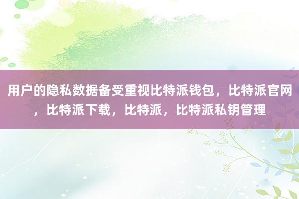 用户的隐私数据备受重视比特派钱包，比特派官网，比特派下载，比特派，比特派私钥管理