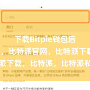 下载Bitpie钱包后比特派钱包，比特派官网，比特派下载，比特派，比特派私钥管理