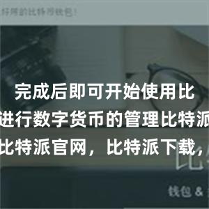 完成后即可开始使用比特派钱包进行数字货币的管理比特派钱包，比特派官网，比特派下载，比特派，比特派私钥管理