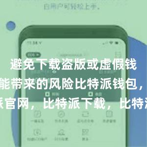 避免下载盗版或虚假钱包程序可能带来的风险比特派钱包，比特派官网，比特派下载，比特派，比特派私钥管理